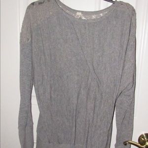 Gray tight long sleeve shirt